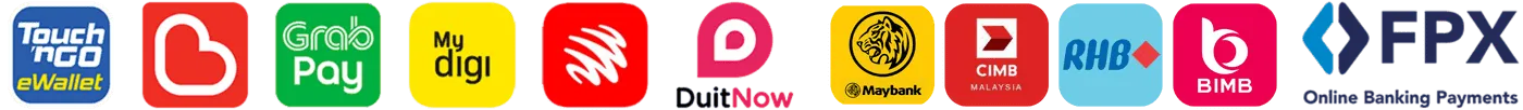 Pakarjudi8 Accepted Payment Methods — Touch n Go, GrabPay, DuitNow, Maybank, CIMB, RHB, BIMB, FPX Malaysia